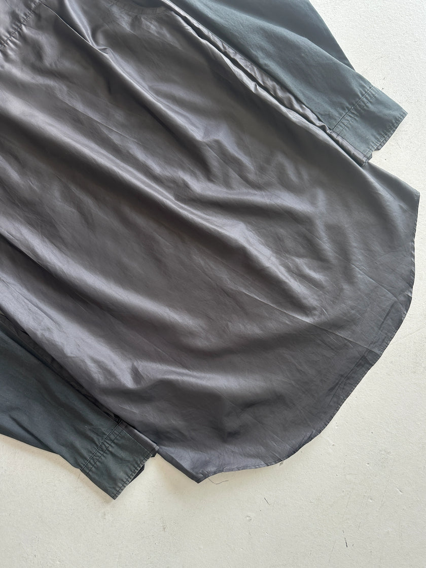 RYUICHIRO SHIMAZAKI - A/W 1999-2000 CONTRASTING NYLON BACK LONG SLEEVE SHIRT