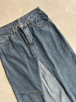 2000s FLARED MAXI DENIM SKIRT