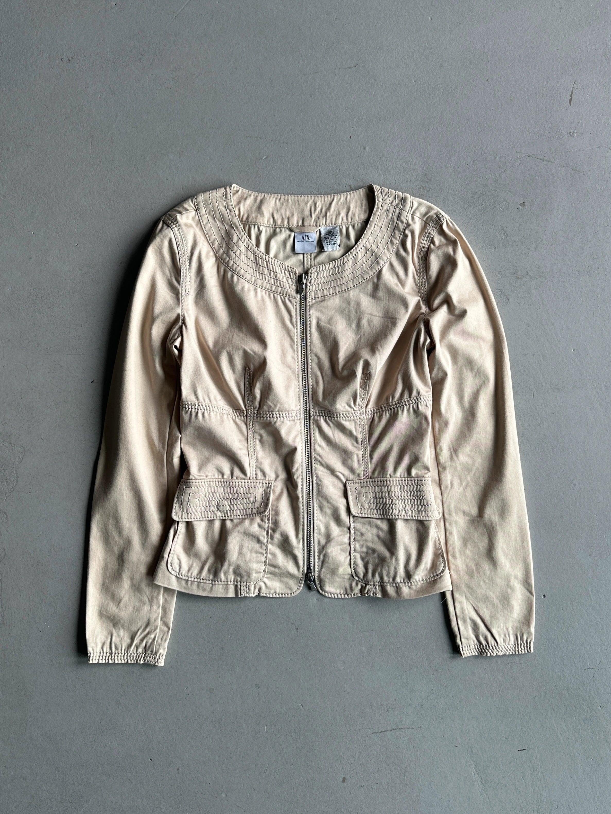 ARMANI EXCHANGE - 1990s TWO WAY ZIP LIGHT JACKET