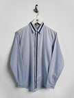 DIOR - late 2010s LONG SLEEVE SHIRT WITH CONTRAST STRIPE DETAILING AT FRONT AND COLLAR