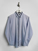 DIOR - late 2010s LONG SLEEVE SHIRT WITH CONTRAST STRIPE DETAILING AT FRONT AND COLLAR
