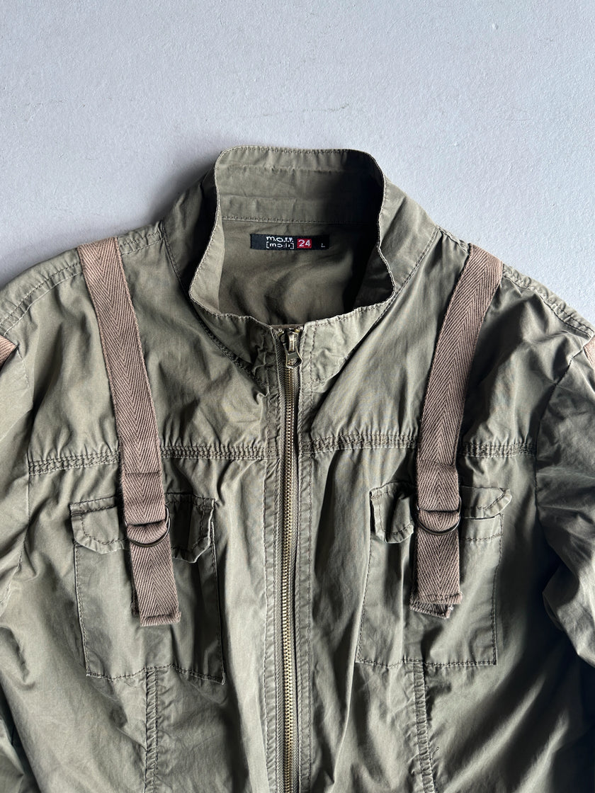 2000s CARGO JACKET WITH STRAPS DETAIL