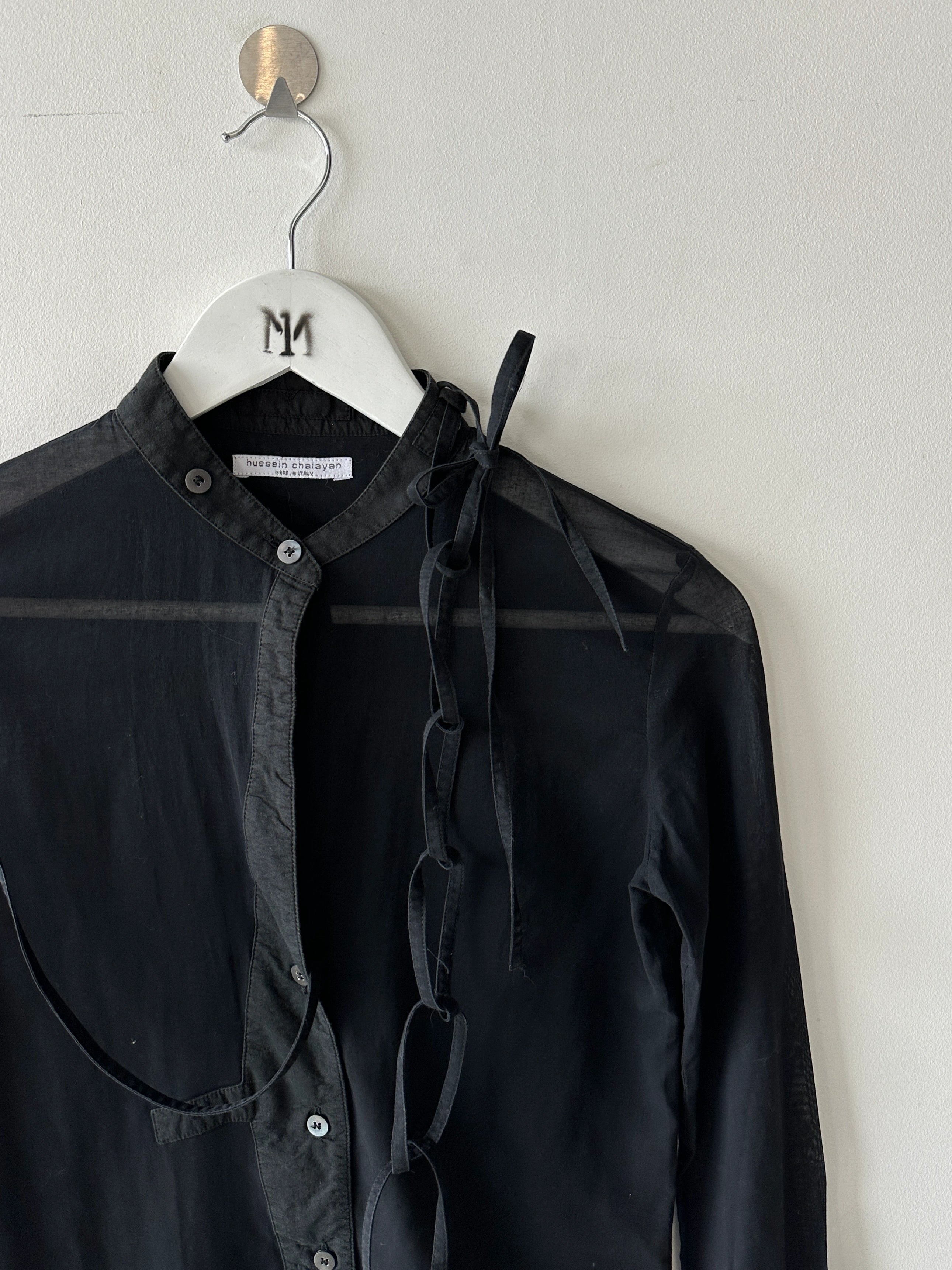 HUSSEIN CHALAYAN - S/S 2002 SEMI TRANSPARENT SHIRT