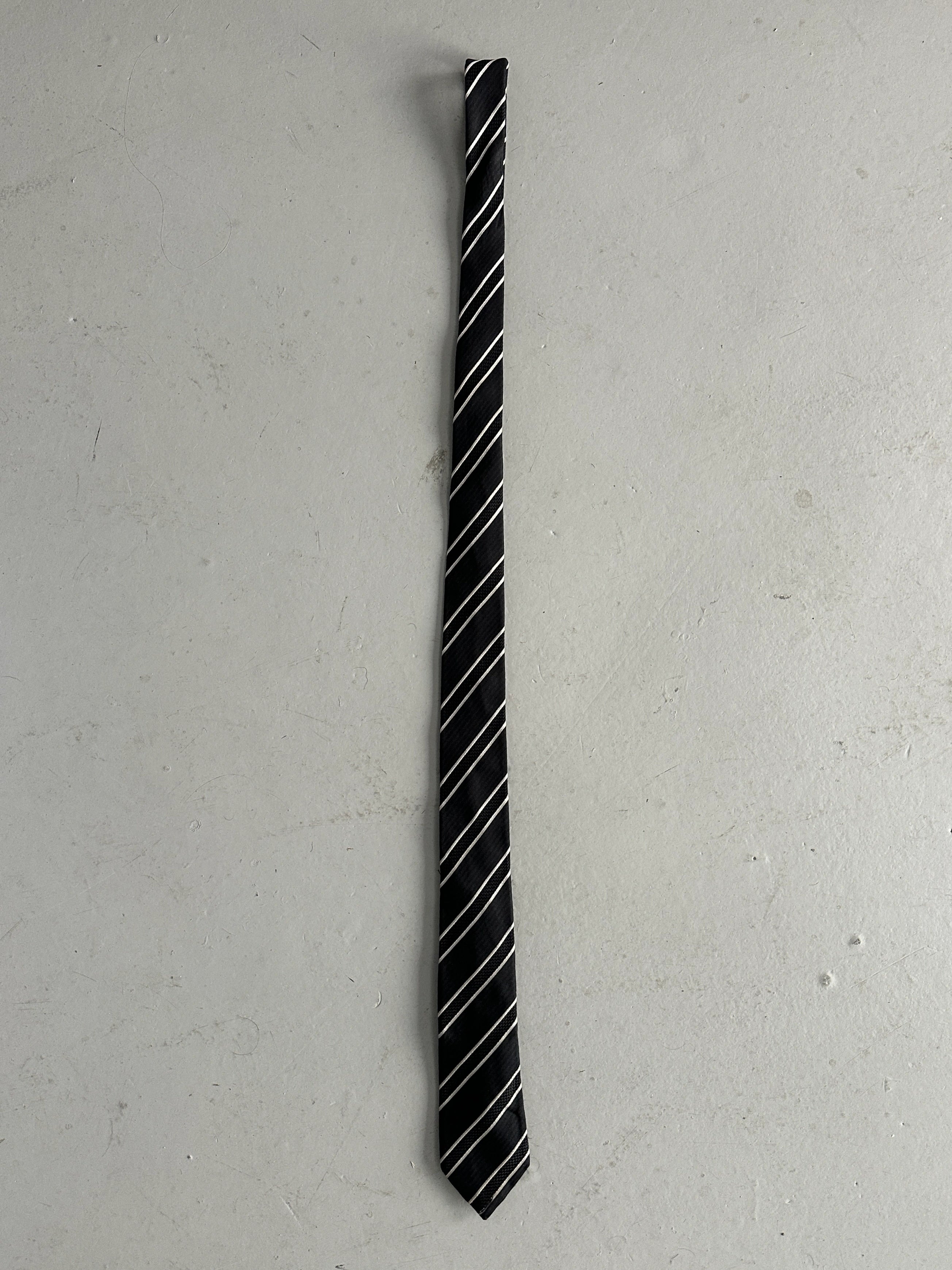 DOLCE & GABBANA  - 1990s SILK PATTERNED SKINNY TIE