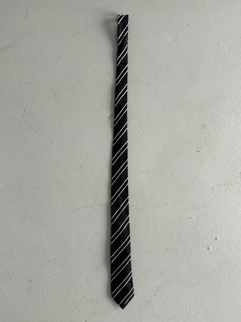 DOLCE & GABBANA  - 1990s SILK PATTERNED SKINNY TIE