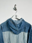 MARITHÉ + FRANÇOIS GIRBAUD - 1990s STONE WASHED HOODED DENIM SHACKET