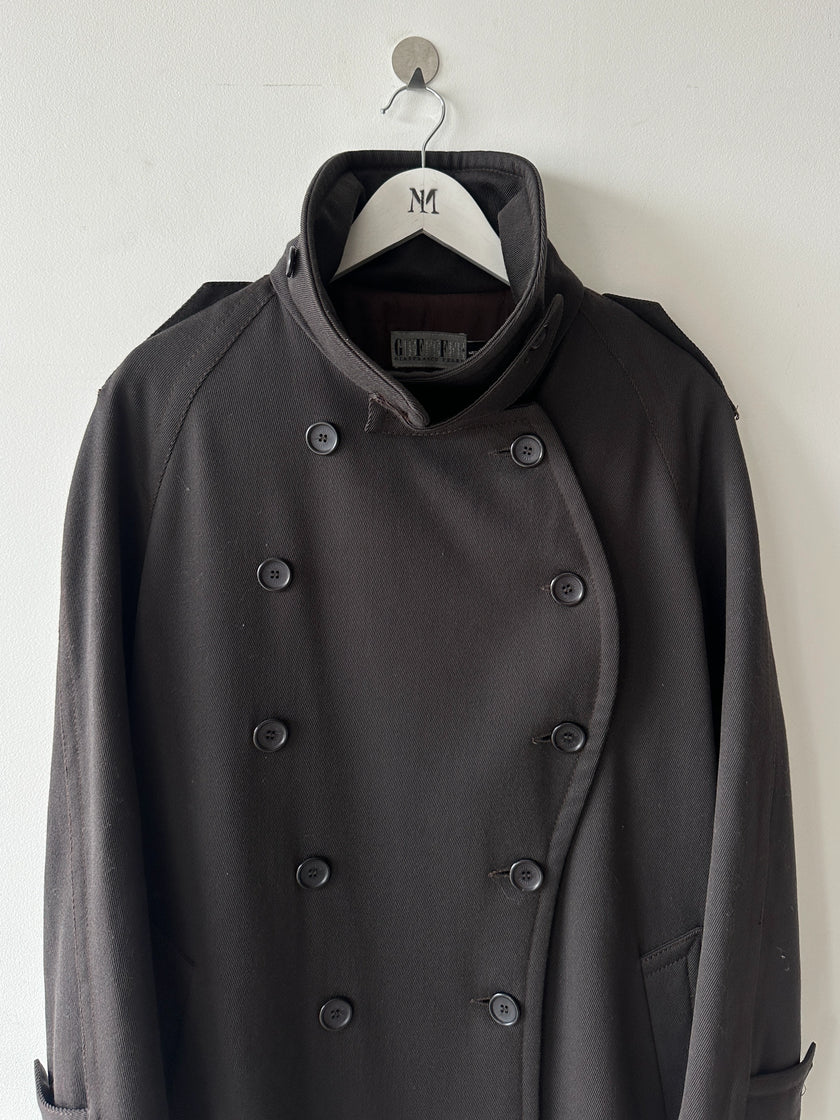 GIANFRANCO FERRÉ - 1990s DROPPED SHOULDERS FUNNEL NECK COAT