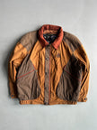 1980s ITALIAN LABEL PANELED PUFFER BOMBER JACKET