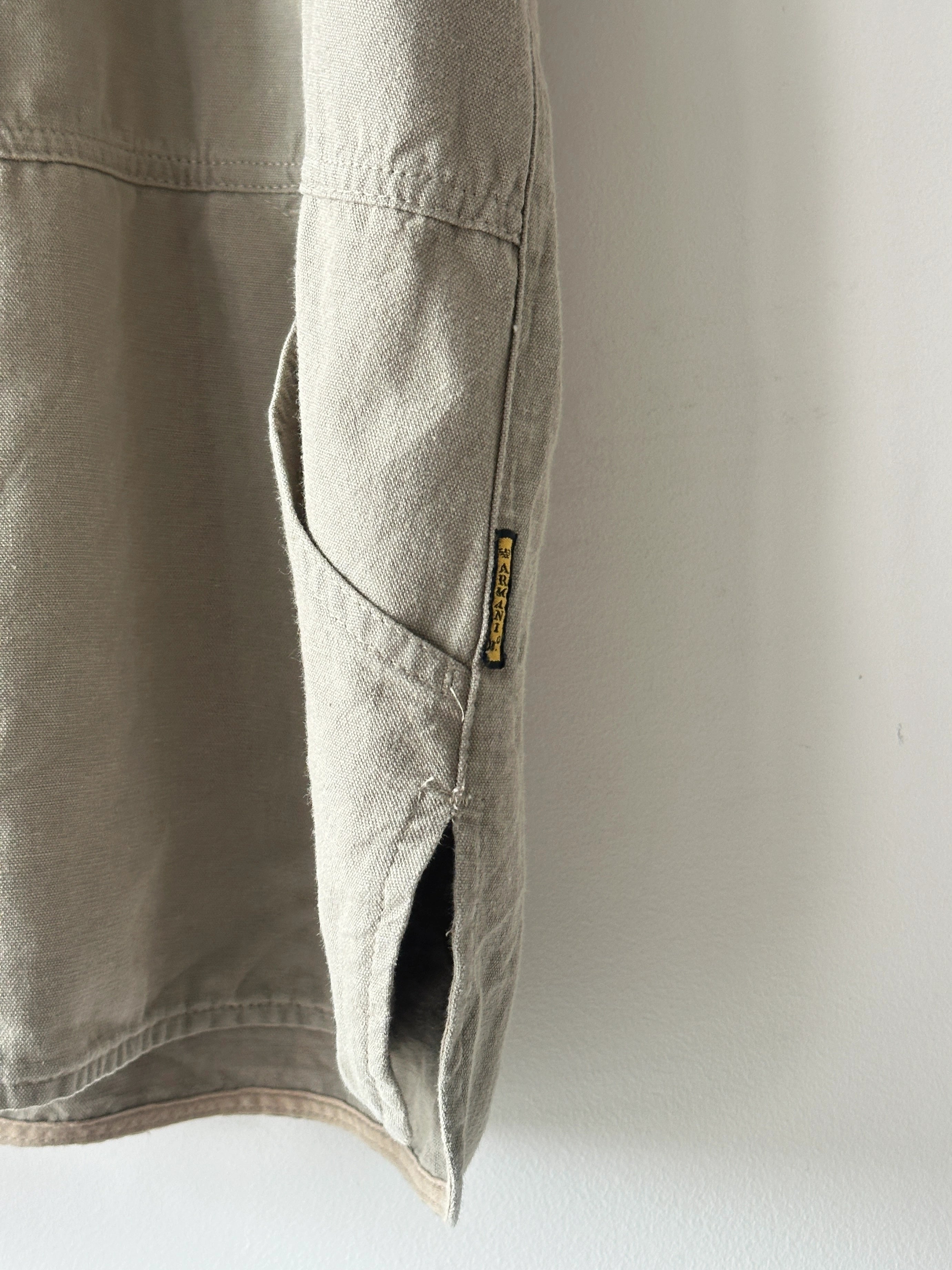 ARMANI JEANS - early 1990s ZIPPED CANAPA SHIRT