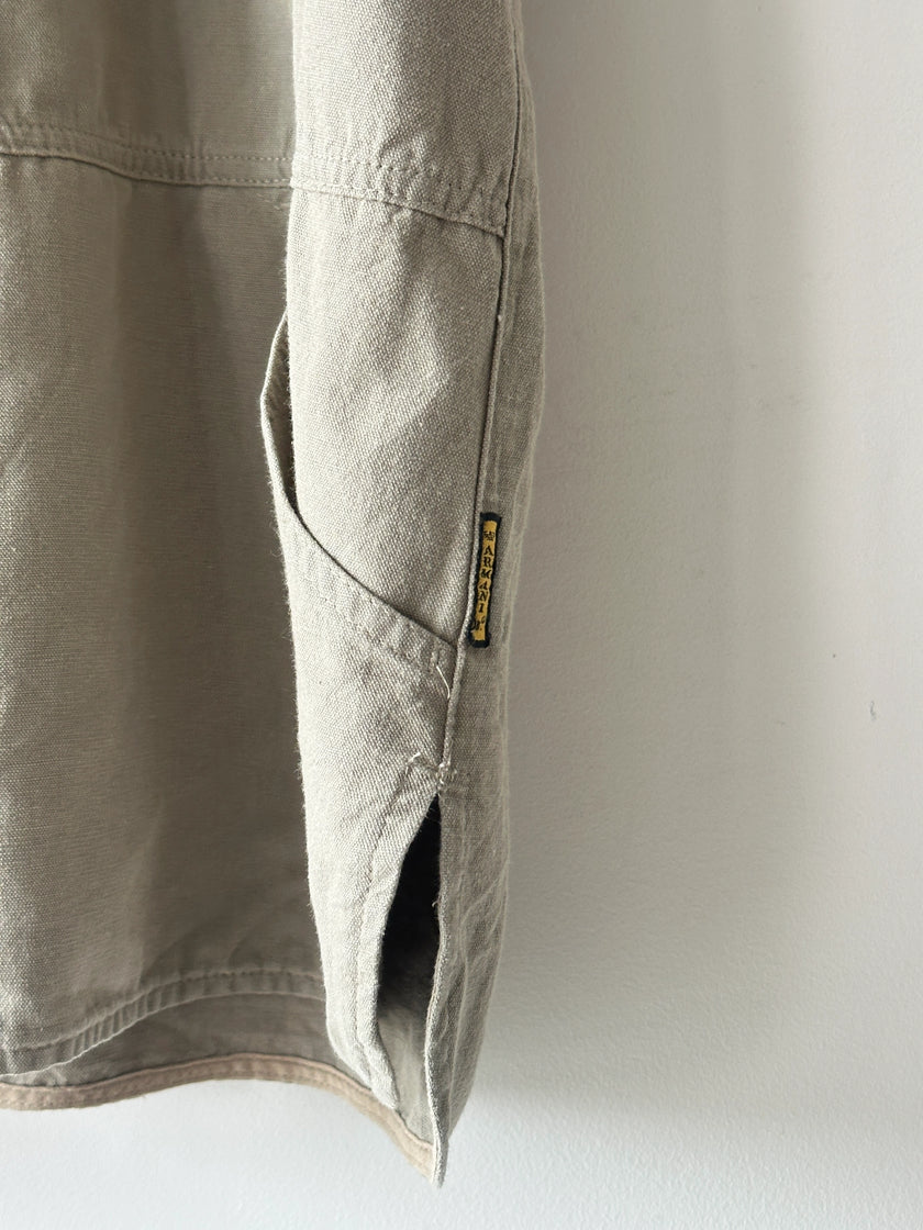 ARMANI JEANS - early 1990s ZIPPED CANAPA SHIRT