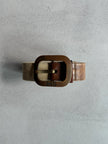DOLCE & GABBANA - F/W 2003 CANVAS AND LEATHER BELT WITH BRASS BUCKLE