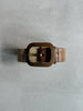 DOLCE & GABBANA - F/W 2003 CANVAS AND LEATHER BELT WITH BRASS BUCKLE