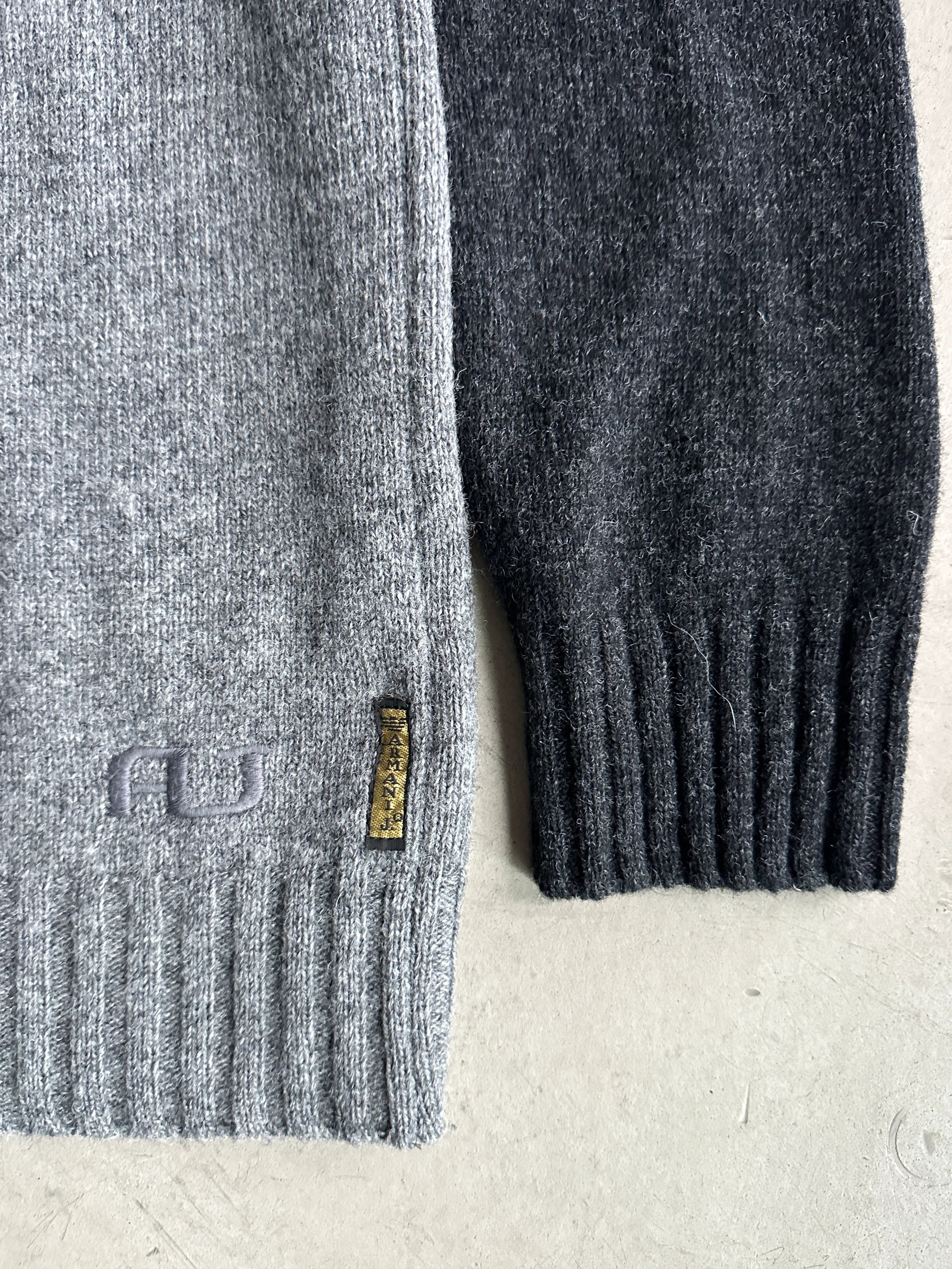 ARMANI JEANS - 1990s ROUND NECK KNIT JUMPER