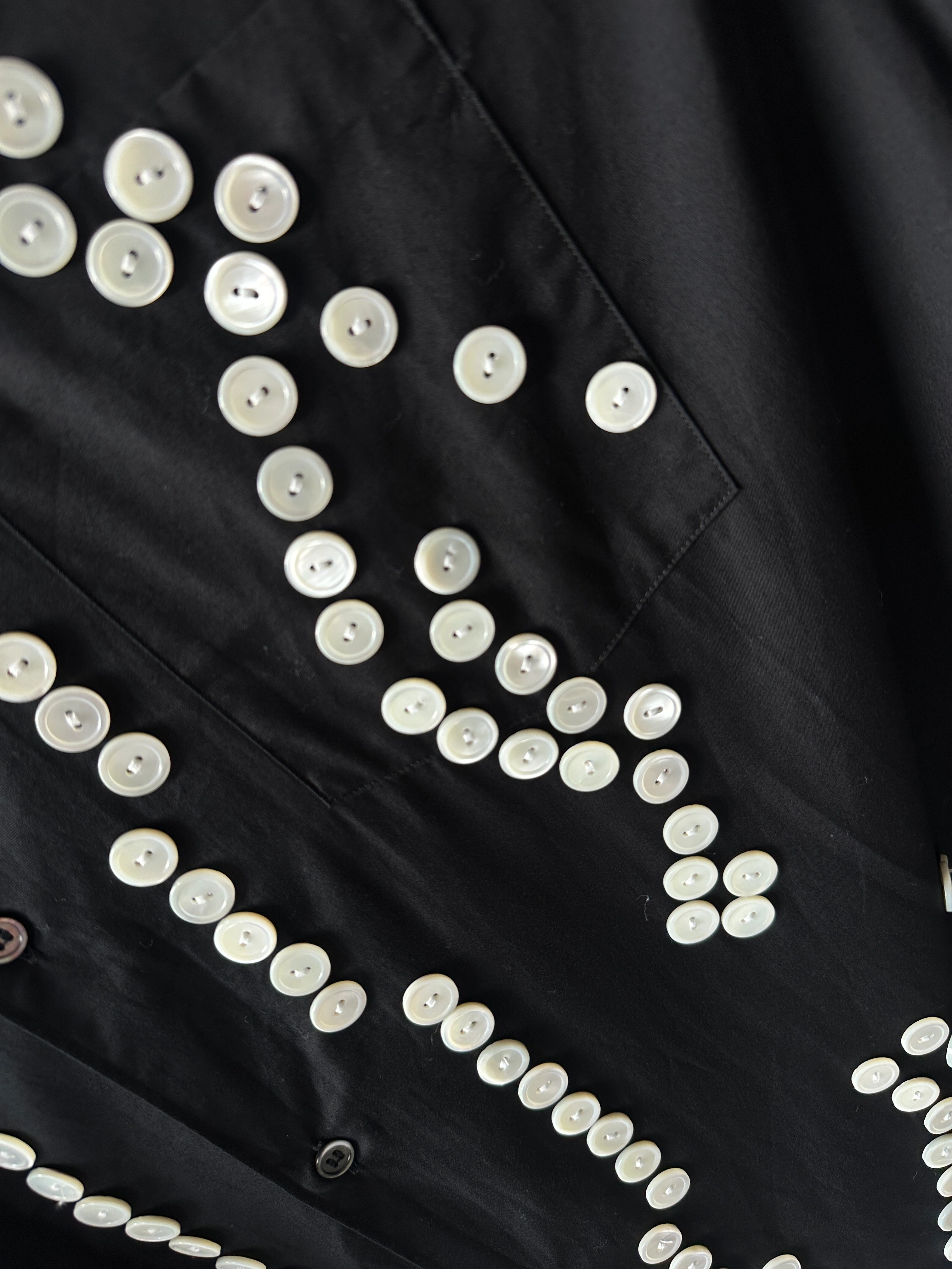 COMME DES GARÇONS HOMME - F/W 2024 LONG SHIRT WITH BUTTON EMBELLISHMENTS