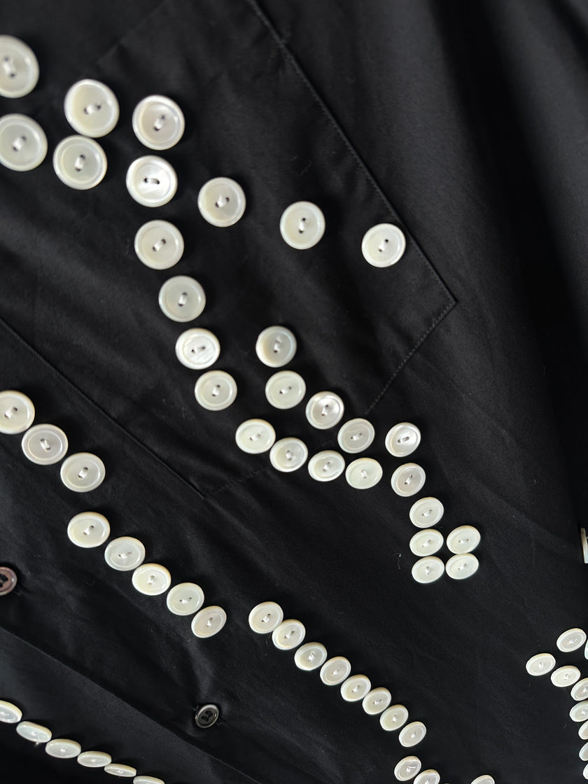 COMME DES GARÇONS HOMME - F/W 2024 LONG SHIRT WITH BUTTON EMBELLISHMENTS