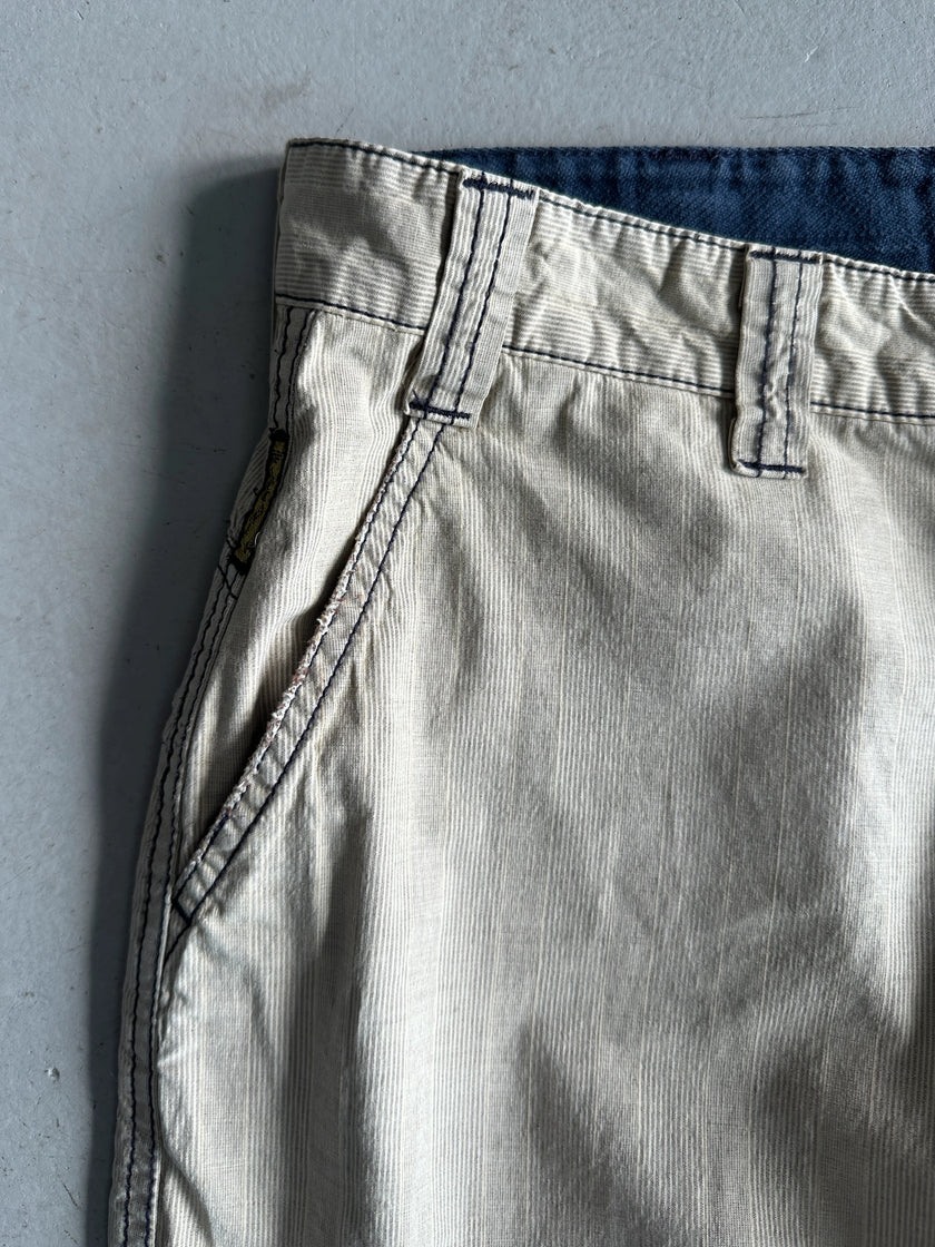 ARMANI JEANS - 1990s CONTRAST STITCHING REGULAR FIT TROUSERS