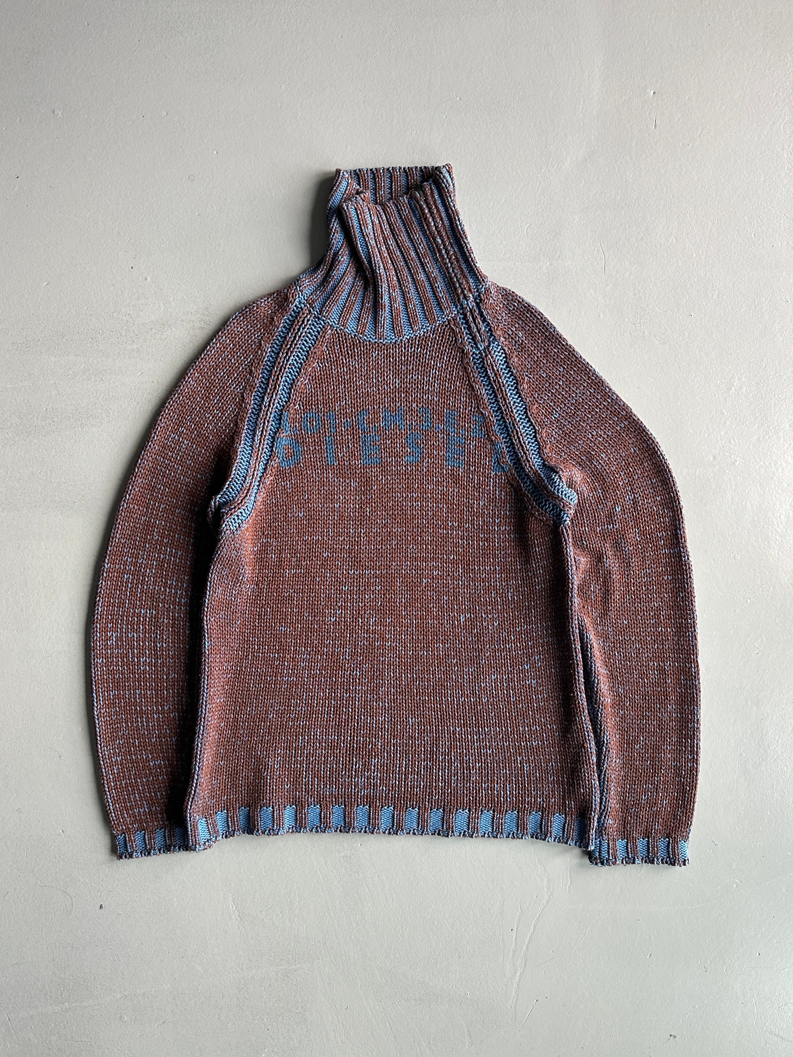 DIESEL - 2000s OVERSIZED DISTRESSED LOOK KNIT JUMPER