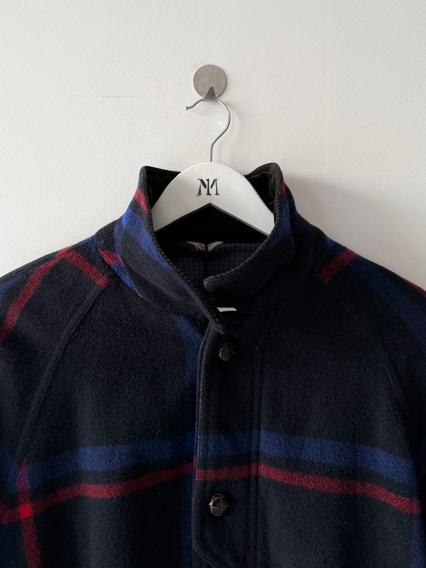 VALENTINO - 1980s BOXY FIT PLAID BOMBER JACKET