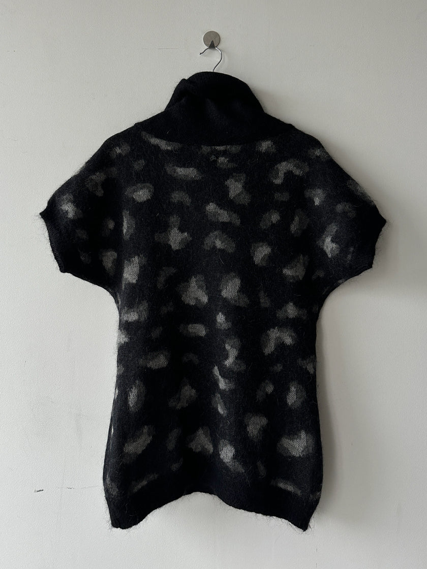 DANIELE ALESSANDRINI - 2000s FUZZY KNIT LONG VEST TOP