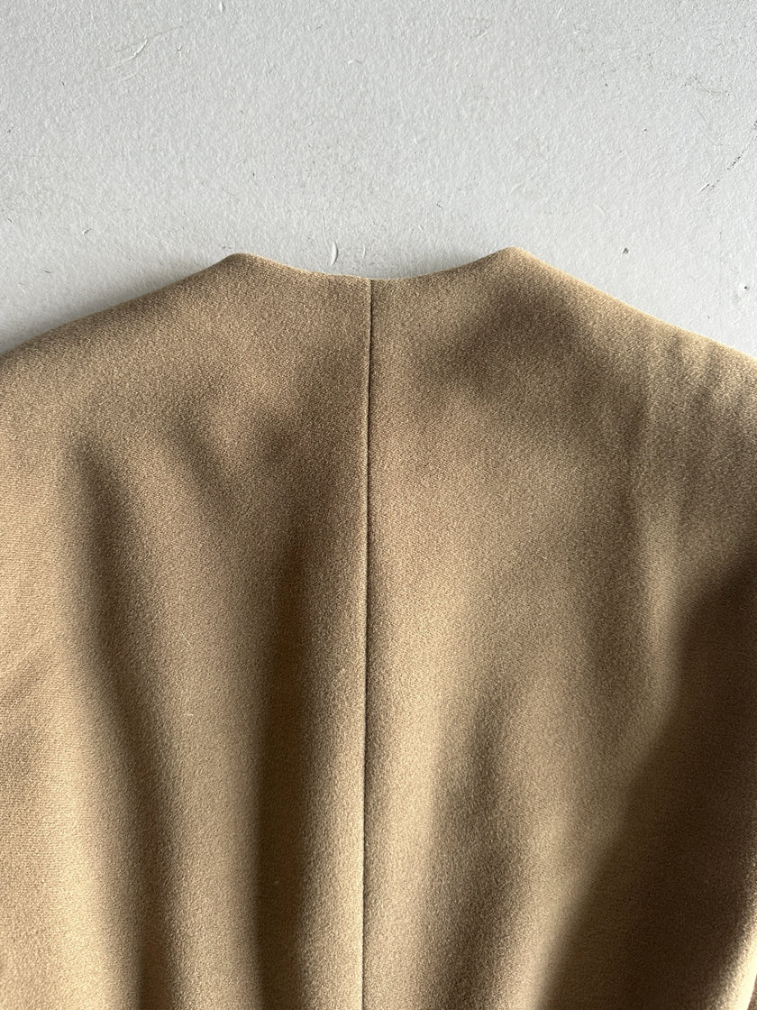 GIORGIO ARMANI - 1990s BELTED COLLARLESS COAT