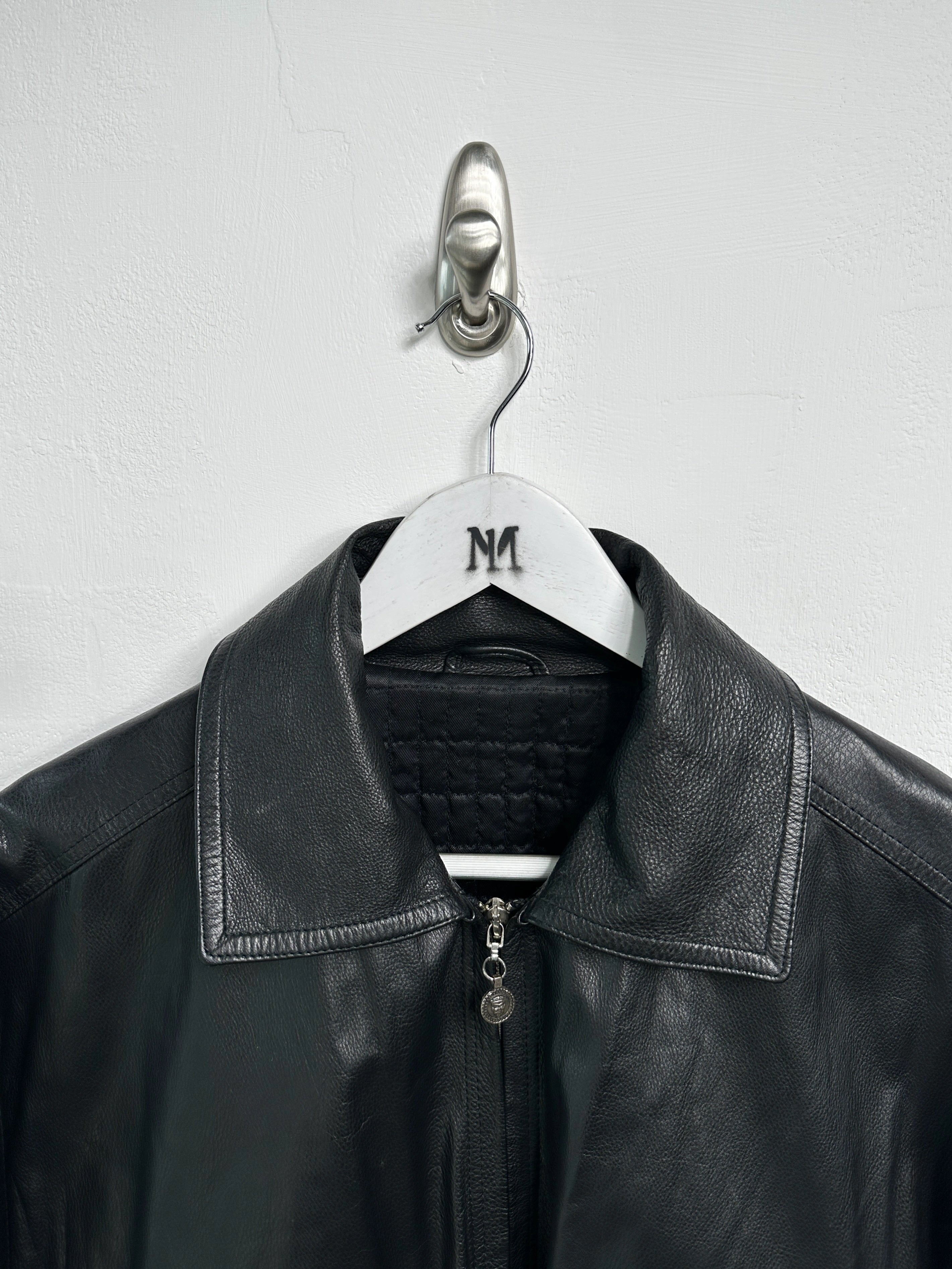 ISTANTE by GIANNI VERSACE - early 1990s LEATHER BOMBER JACKET