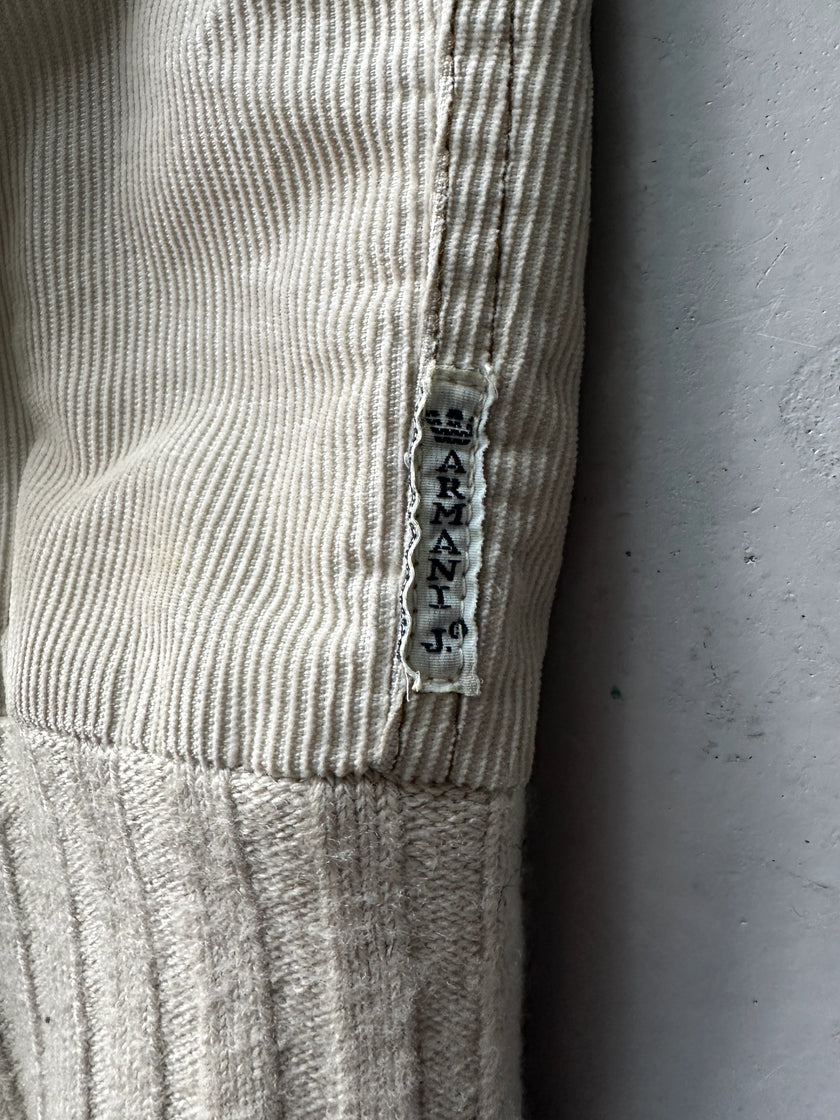 ARMANI JEANS - 1990s CORDUROY FITTED WAIST JACKET