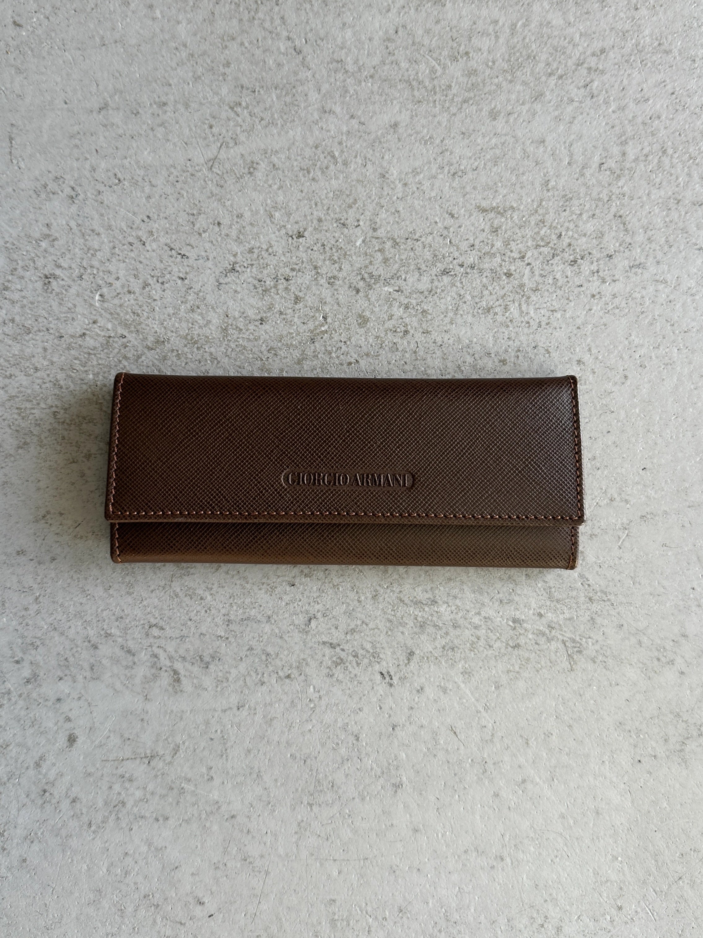GIORGIO ARMANI - 1990s LEATHER KEY HOLDER