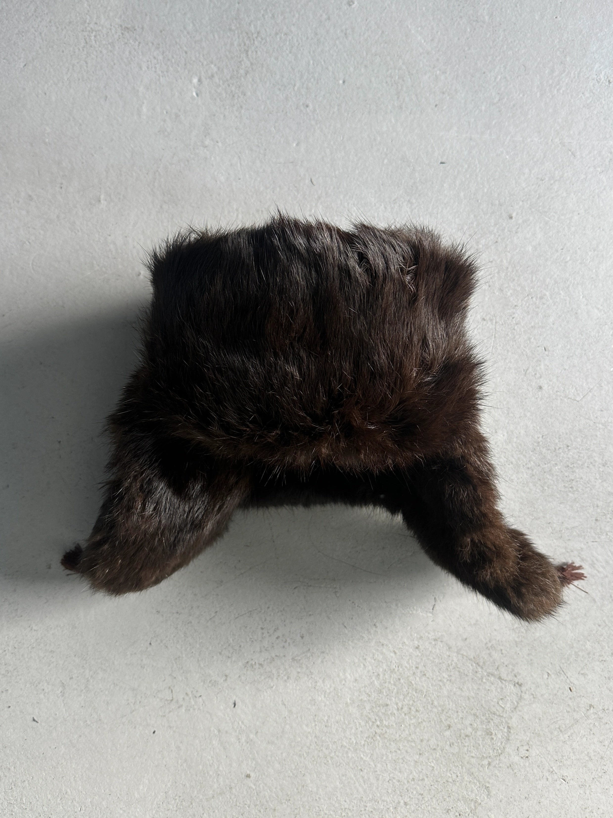 1980s OVERSIZED TRAPPER FUR HAT