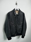 EMPORIO ARMANI - 1980s LEATHER BOMBER JACKET