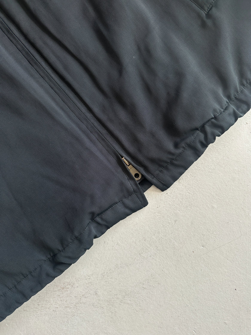 GIORGIO ARMANI - 1990s RIBBED HIGH NECK TWO WAY ZIP JACKET