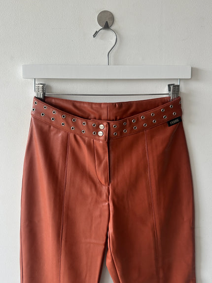 GIANFRANCO FERRÉ - early 2000s FAUX LEATHER TROUSERS
