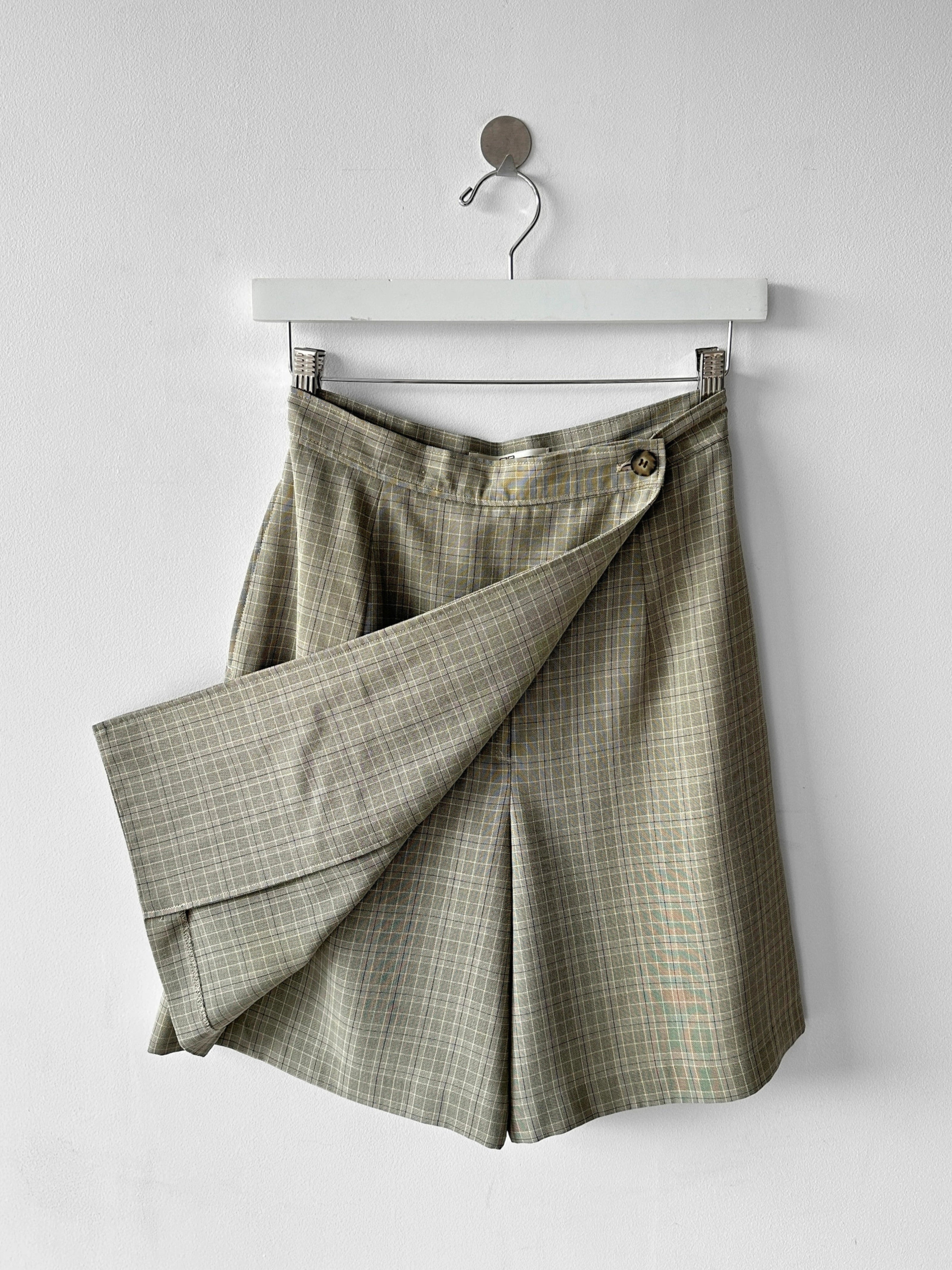 BALENCIAGA - 1990s CHECKED SKIRT PANTS
