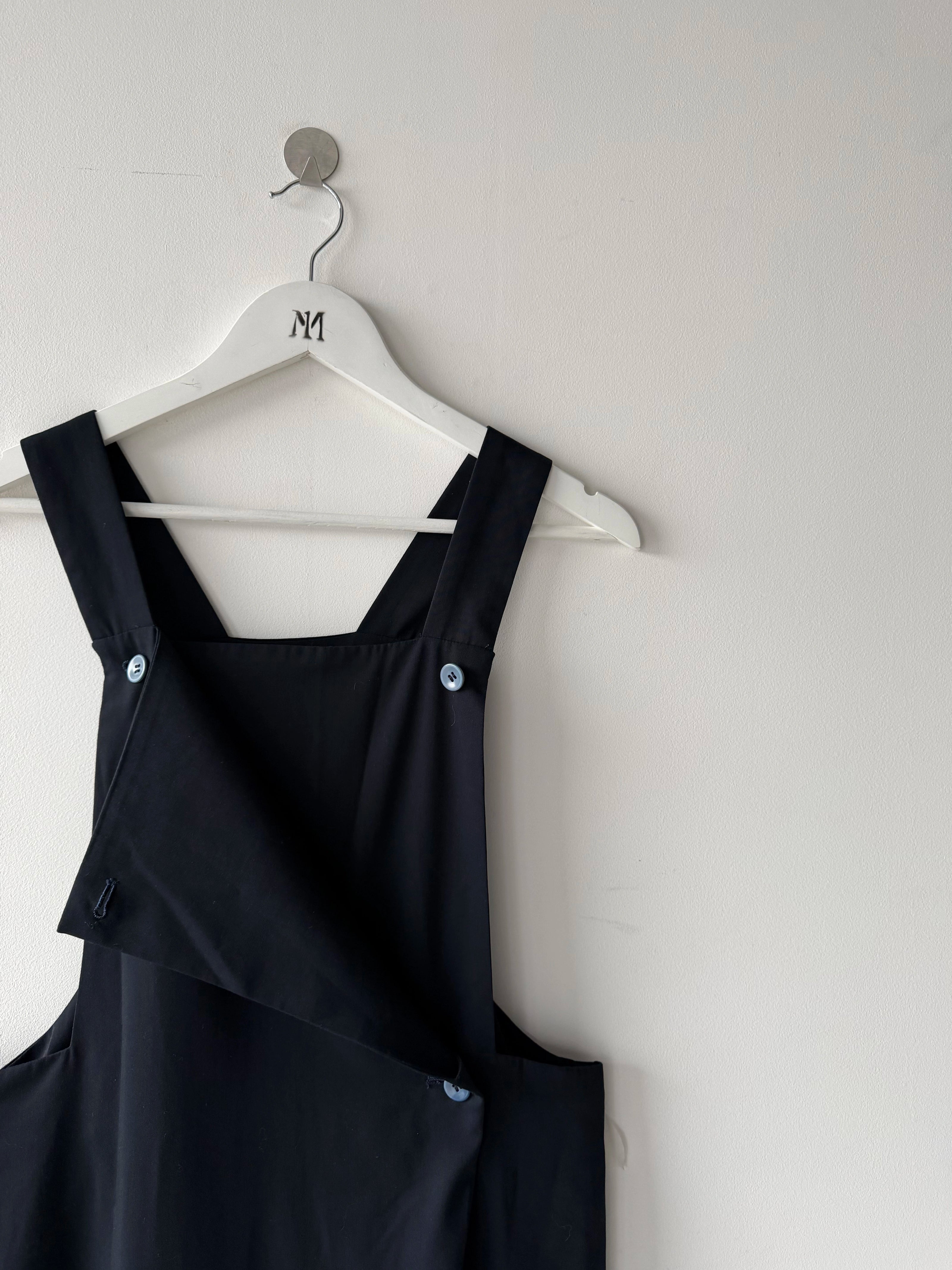 TSUMORI CHISATO - early 2000s CROP LENGTH PANELED DUNGAREE TROUSERS