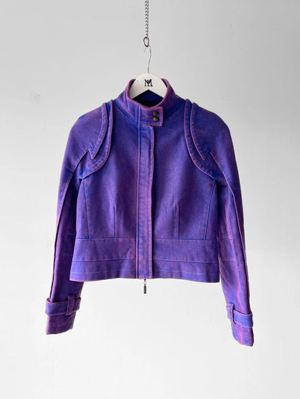 KRIZIA 1990s SCULPTURAL SHOULDER DESIGN JACKET