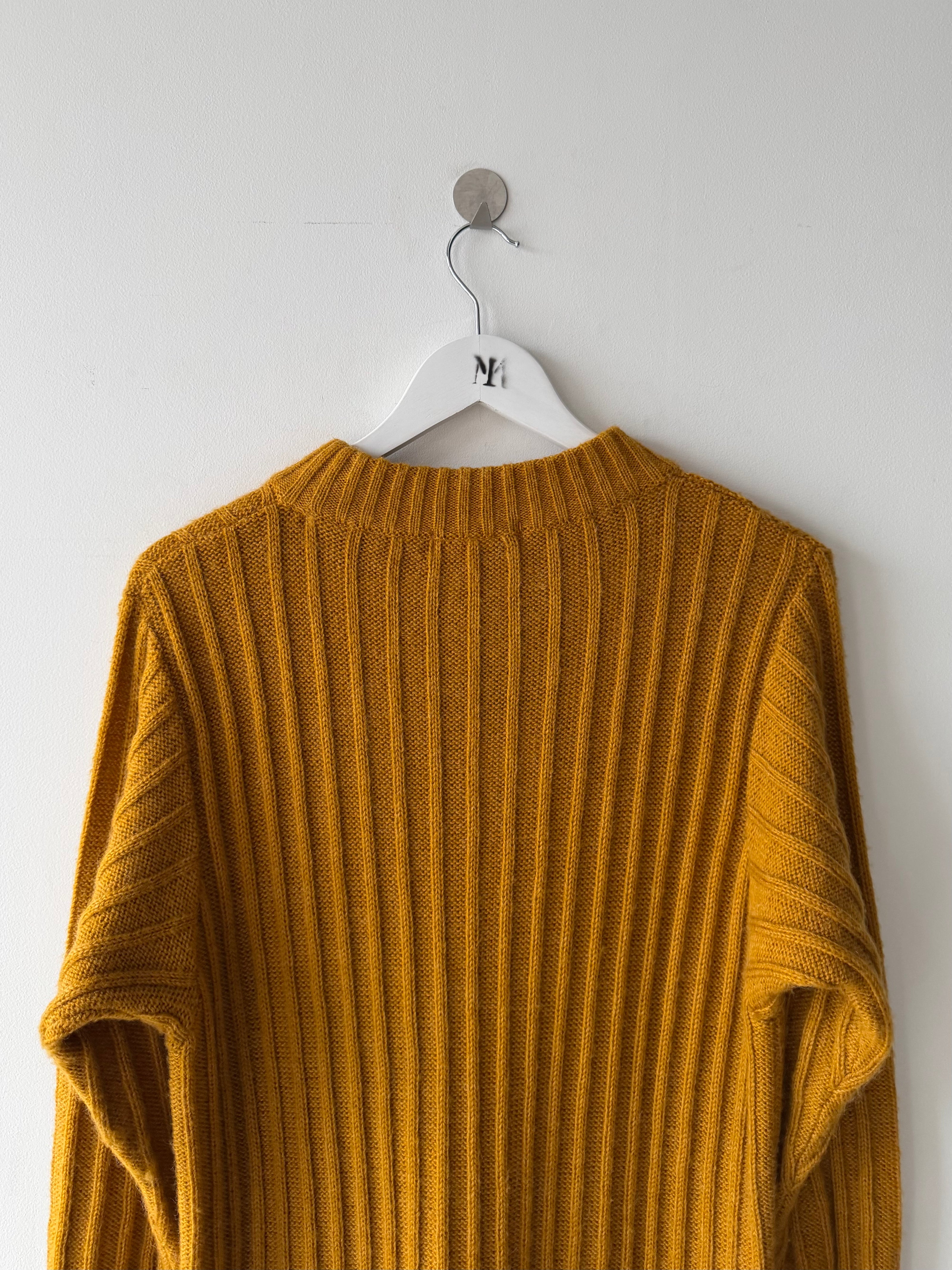 ISSEY MIYAKE - 1970s CHUNKY KNIT CREW NECK DRESS
