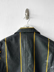 JAPANESE LABEL - 1990s COATED COTTON STRIPED BLAZER