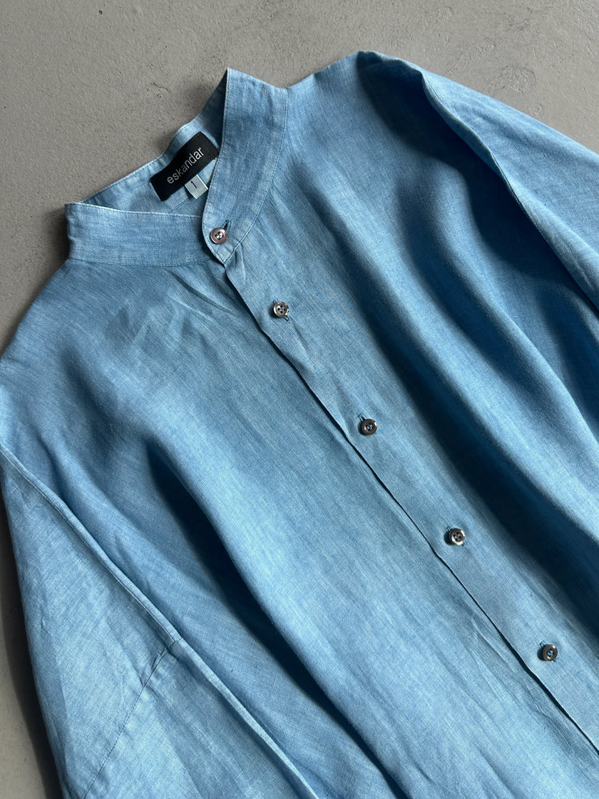 ESKANDAR - 1990s LONG SLEEVE OVERSIZED LINEN SHIRT