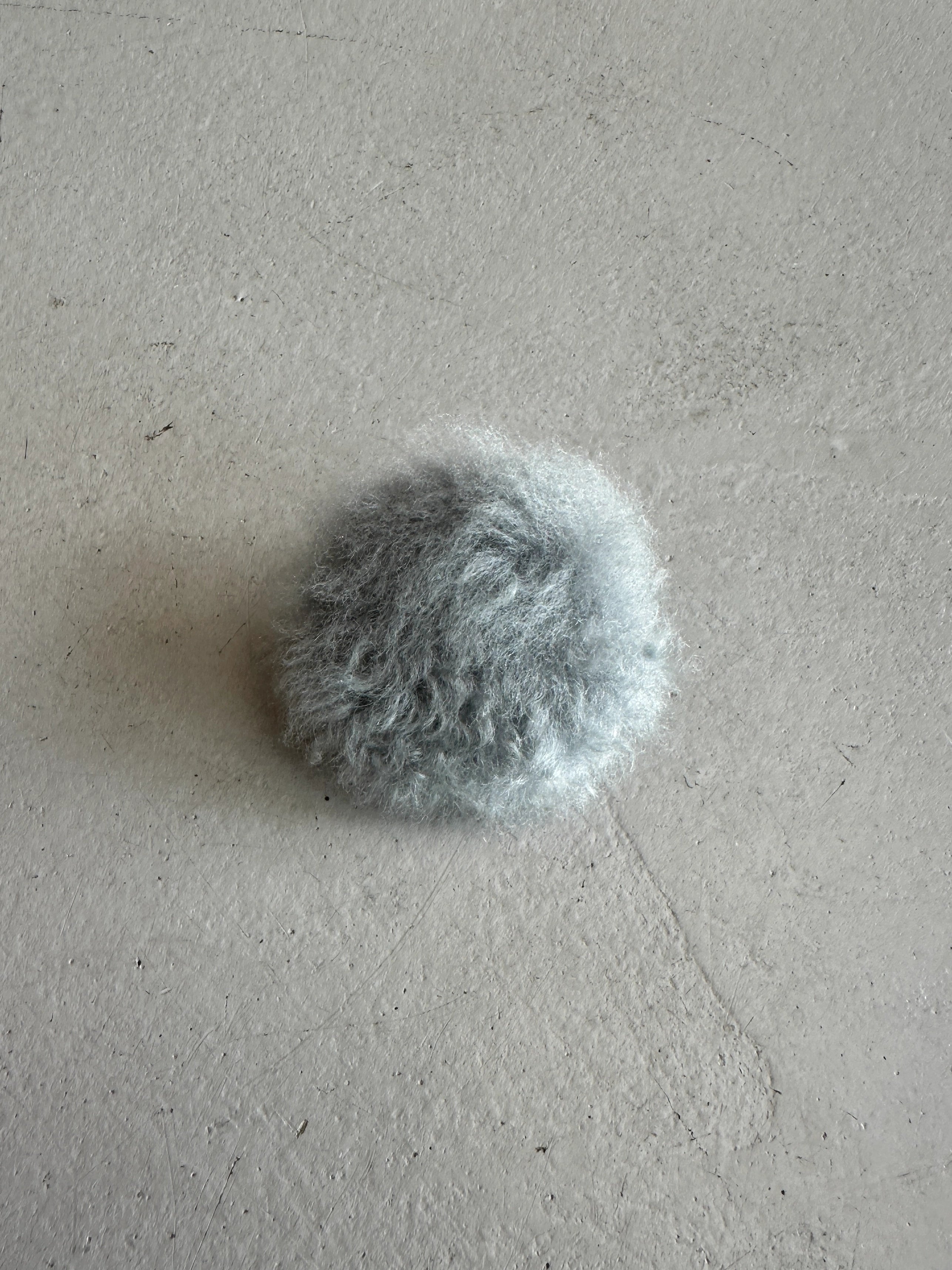 BALENCIAGA - S/S 2021 FAUX FUR  POM POM BUTTON RING
