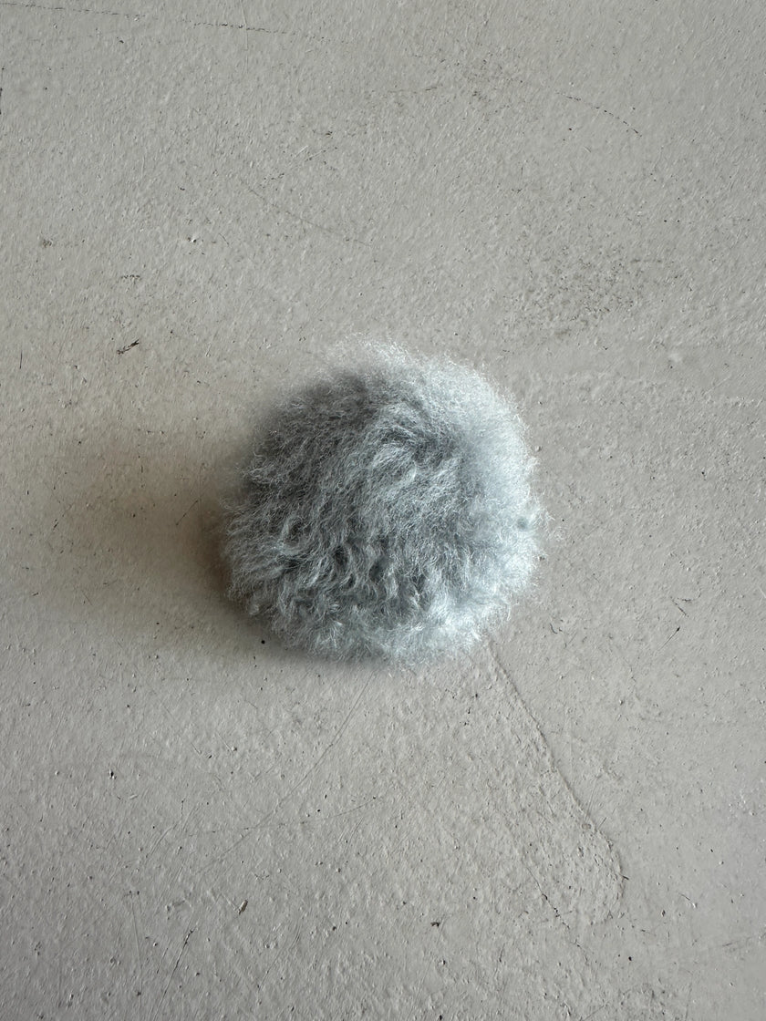 BALENCIAGA - S/S 2021 FAUX FUR  POM POM BUTTON RING