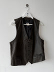 AGNÈS B. - 1990s LEATHER VEST GILET