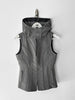 ITALIAN LABEL 2010s ZIPPED HOODED GILET JACKET