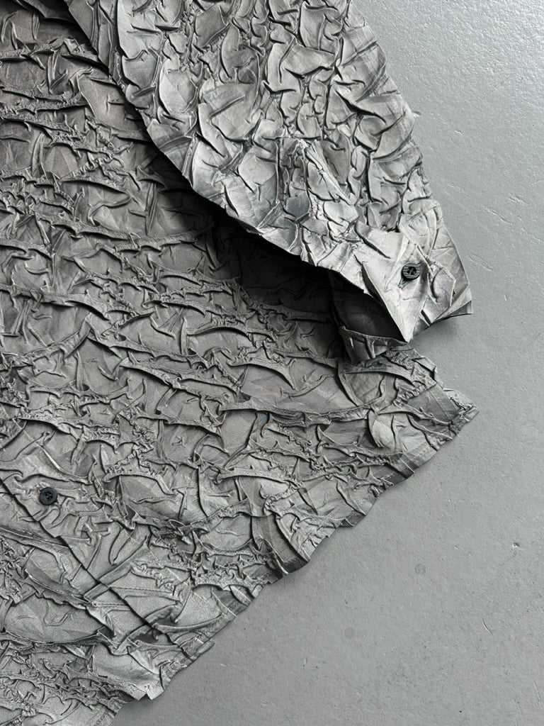 YOSHIYUKI KONISHI - 1990s 3D METALLIC LONG SLEEVE SHIRT