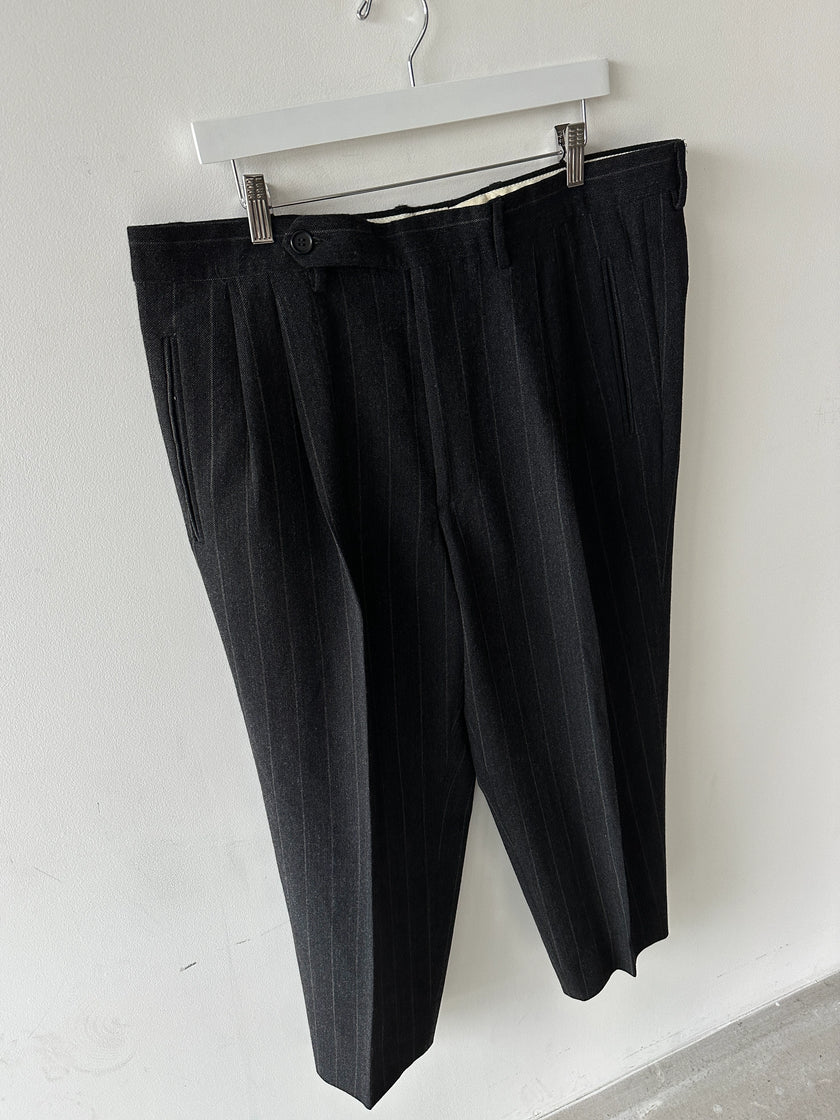 GIORGIO ARMANI - 1990s PINSTRIPED SUIT WITH FRONT PLEATS TROUSERS