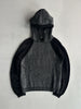 EMPORIO ARMANI - 2000s CHENILLE JUMPER WITH CONTRASTING FRONT AND HOOD