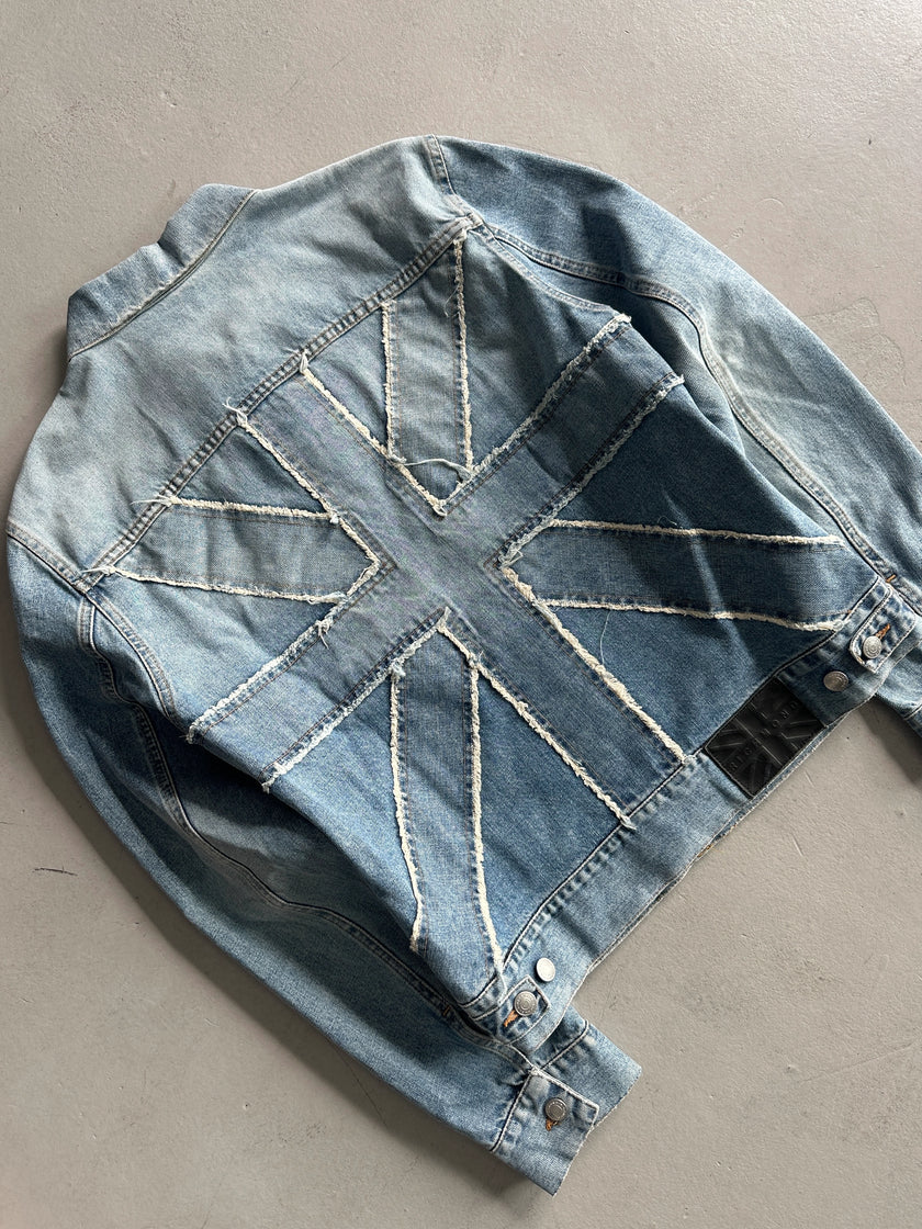JOHN RICHMOND - S/S 2004 DECONSTRUCTED UNION JACK DENIM JACKET