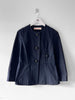 MARNI - 1990s COLLARLESS JACKET WITH PEPLUM HEM