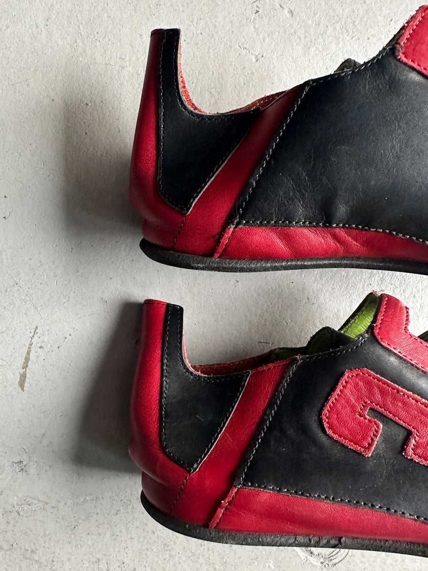 MARITHÉ + FRANÇOIS GIRBAUD - early 2000s SQUARE TOE SLIP ON TRAINERS