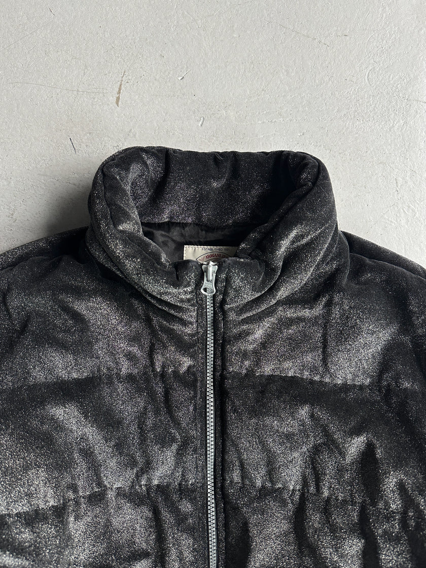 ARMANI JEANS - 2000s CROP FIT GLITTER PUFFER  BOMBER JACKET