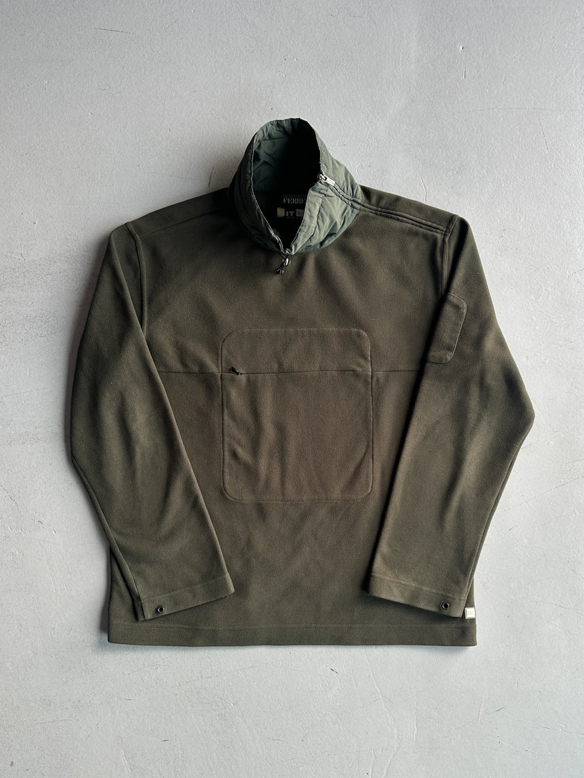 GIANFRANCO FERRÉ SPORT - 1990s SAMPLE FLEECE WITH CONTRASTING NYLON COLLAR