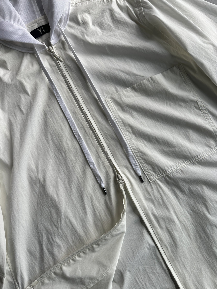 YOHJI YAMAMOTO Y's - S/S 1995 ASYMMETRICAL ZIP UP HOODED SHIRT